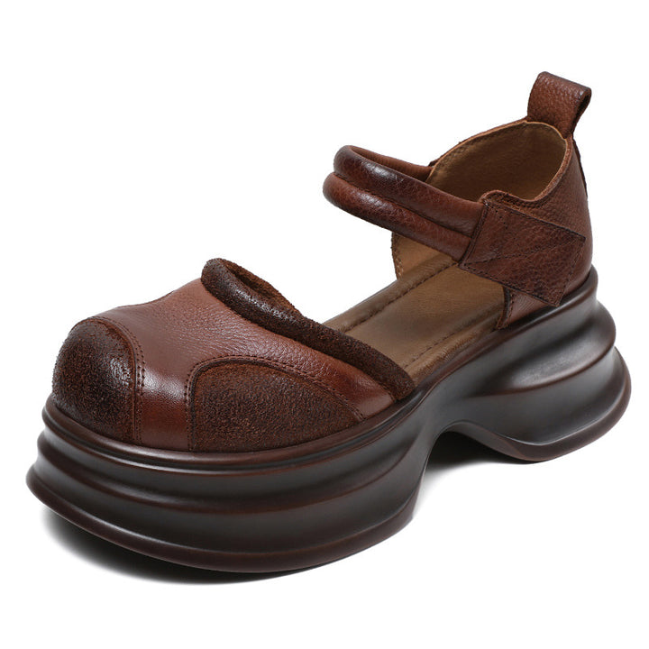 Femme Casual Plattform Mary Jane sko med justerbare stropper Stilla