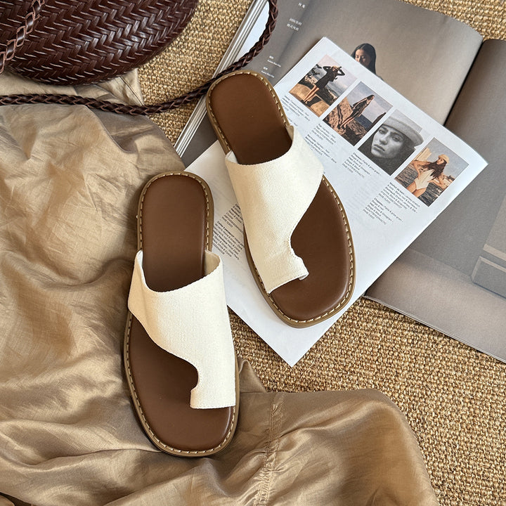 Dame Casual Tanga Slide Sandaler med polstret fodbed Stilla