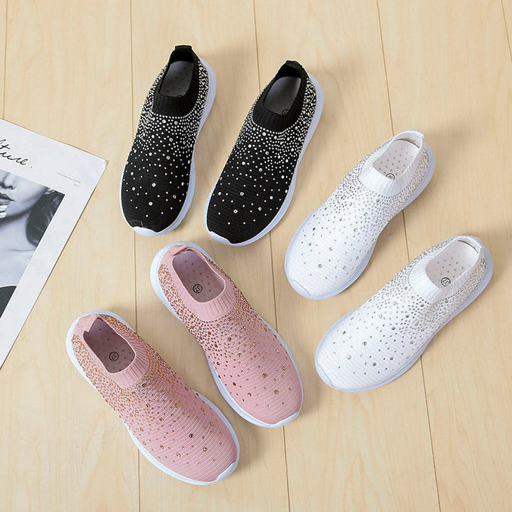 Dame Sportliche Glitter Sneakers Stilla