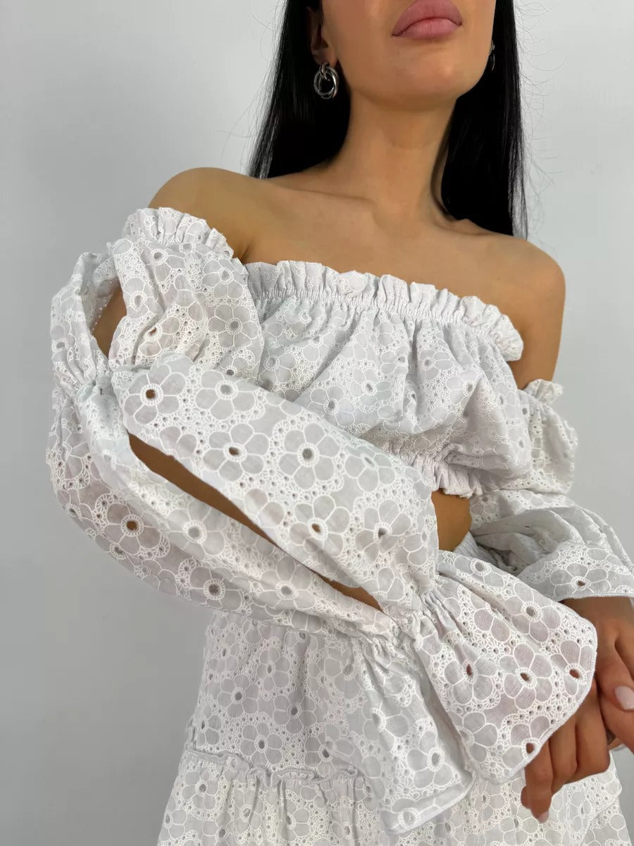 Dame top i lace Stilla