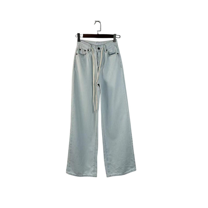 Dame brede jeansbukser med elastisk waist Stilla