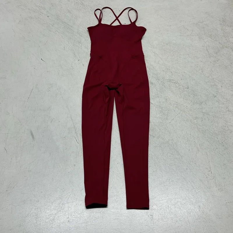 Dame Sporty jumpsuit med justerbare stropper og tætsiddende snit Skovae
