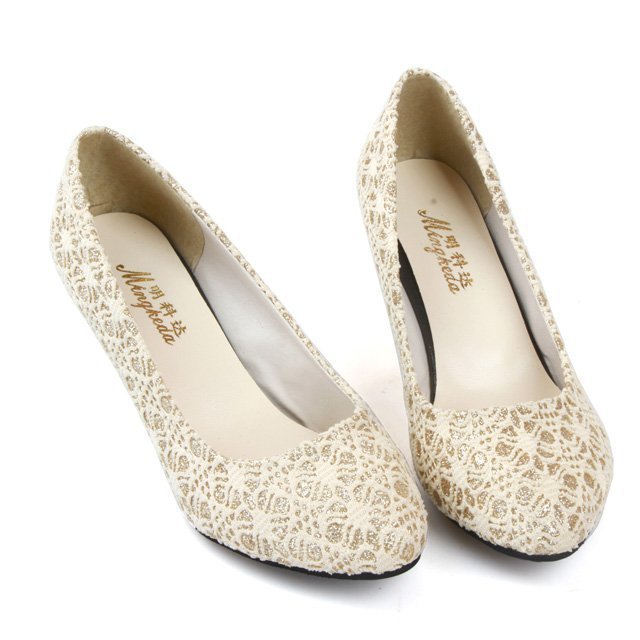 Dame Elegante Pumps med blomstret spidsemønster og behagelig fodseng Stilla