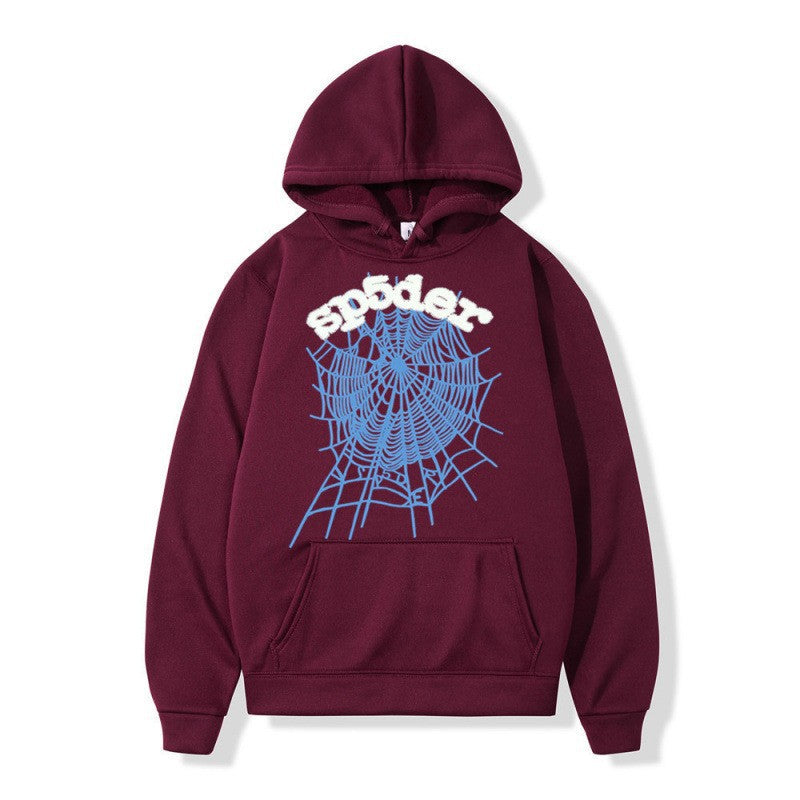 Kvinders hoodie med kreativ edderkopmønster og komfortabel pasform Skovae