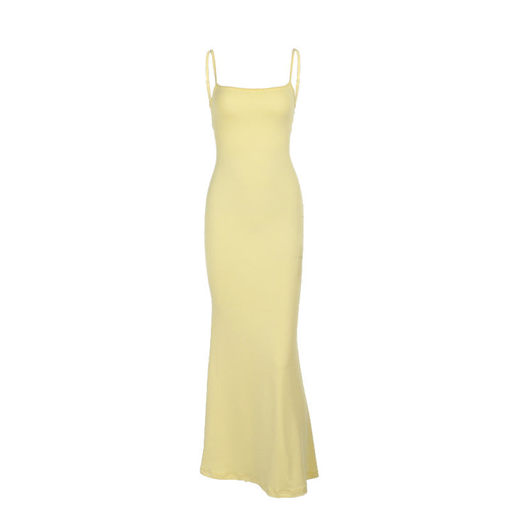 Dame Slim-Fit Spaghetti-Rem Maxi-Kjole Stilla