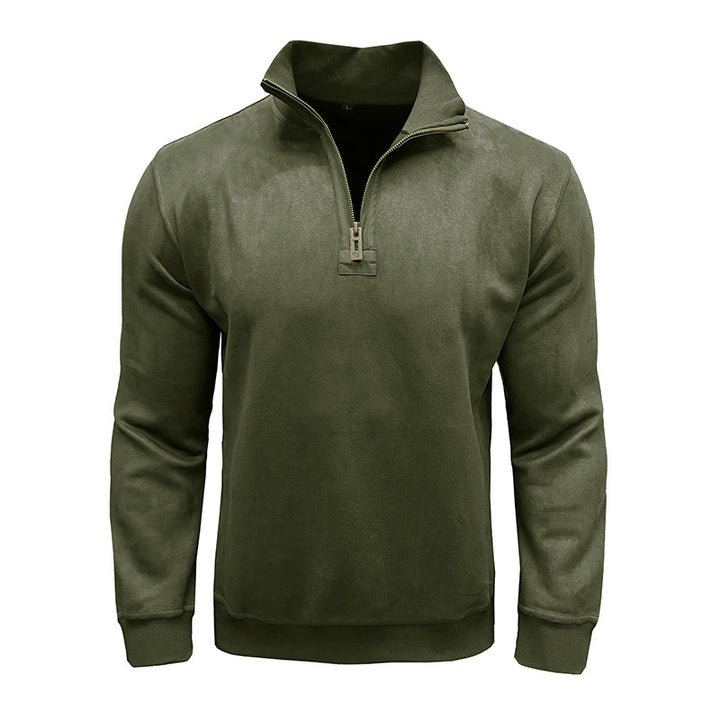 Herrer Fleece Pullover med Ståkrave Stilla