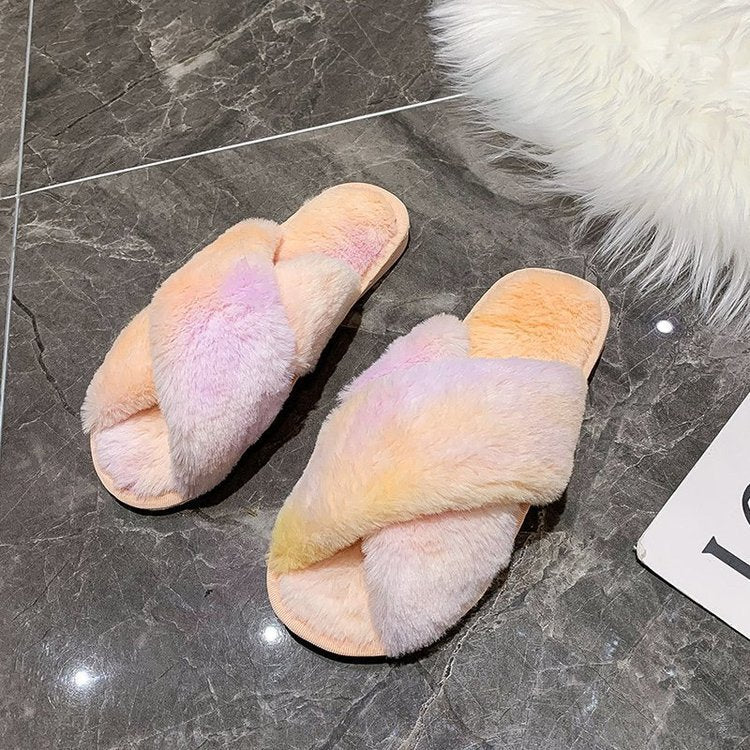Dame Fluffy Pantofler med komfortabel plywood polstring og trendy design Stilla