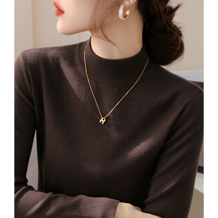 Dame elegant turtleneck sweater lavet af højkvalitets bomuldsblanding Stilla
