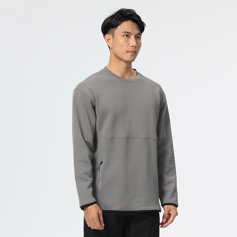 Herrer fleece sweatshirt med praktiske lynlåslommer og isolerende varmefunktion Stilla