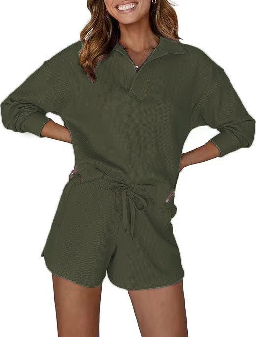 Dame afslappet poloshirt og shorts sæt Stilla