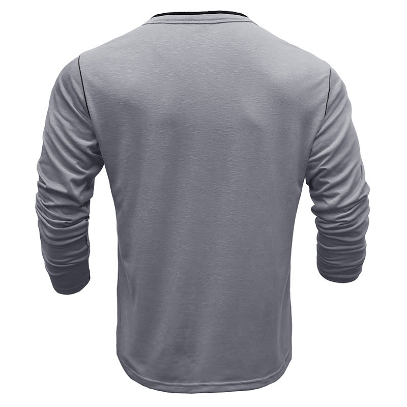 Herre Langærmet Henley-Shirt med fashionable detaljer og behagelig pasform Stilla