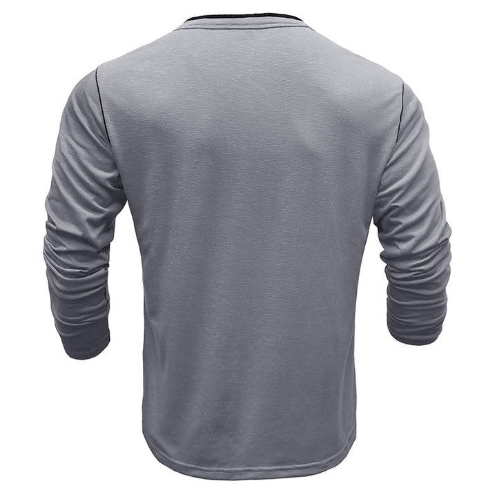 Herre Langærmet Henley-Shirt med fashionable detaljer og behagelig pasform Stilla