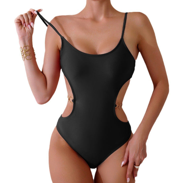 Damer ét-stykke badedragt med elegant cut-out-design Skovae