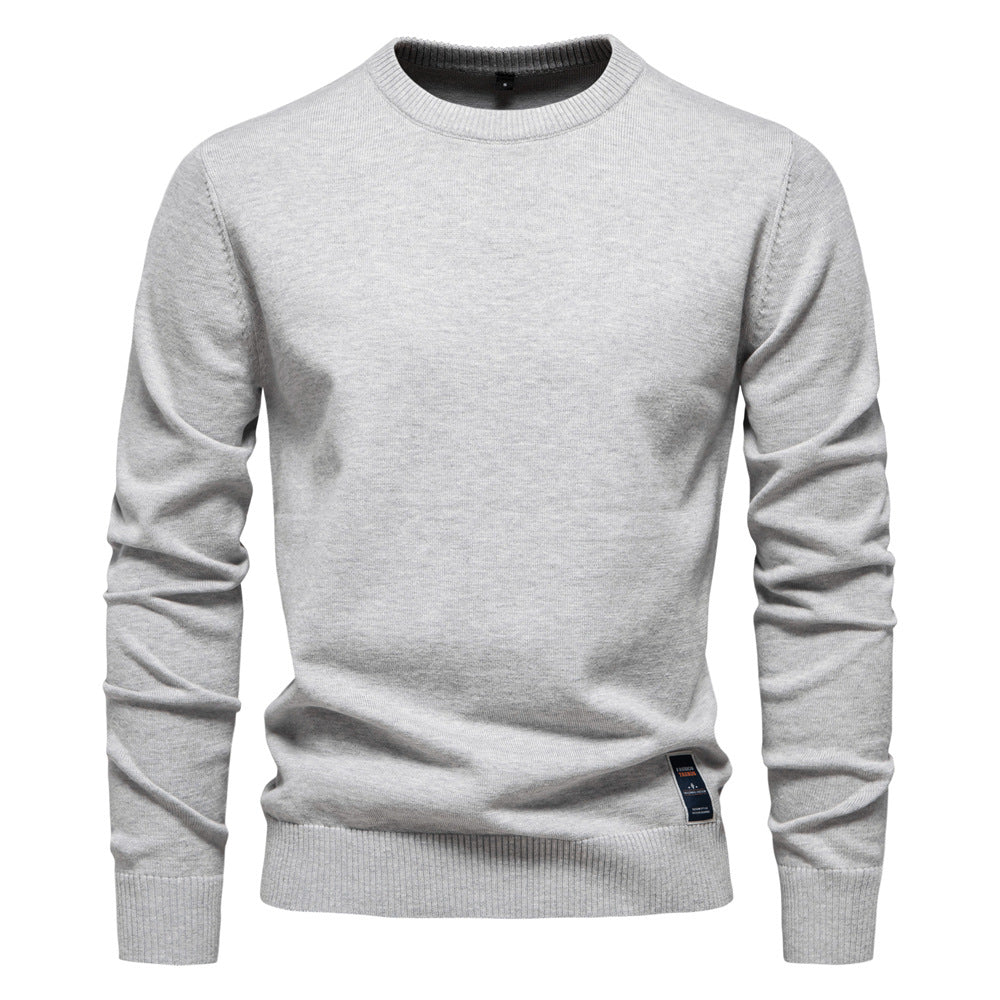 Herre klassisk rundhalset sweater lavet af høj kvalitet bomuld Stilla