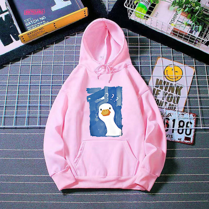 Kvinders hoodie med legende andemotiv Skovae 1772613013
