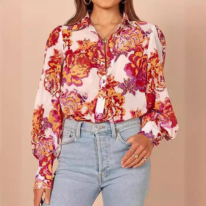 Kvindernes bluse med leopardmønster og casual fit Stilla