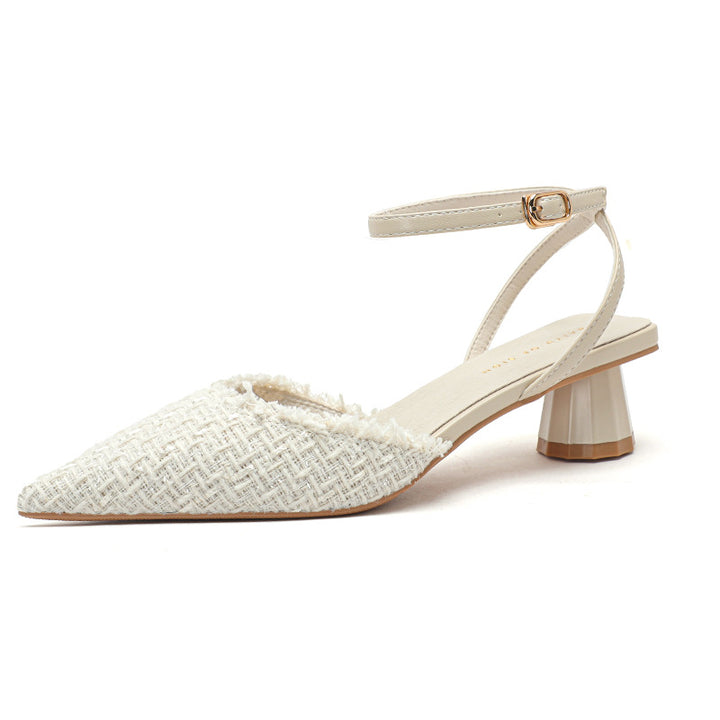 Dame Elegant Slingback Blokhæl Mules Stilla