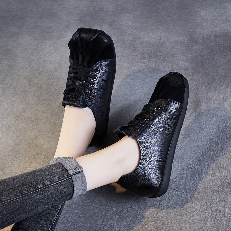 Herrer Fritid Læder Sneakers med unikt Foldsdesign Stilla