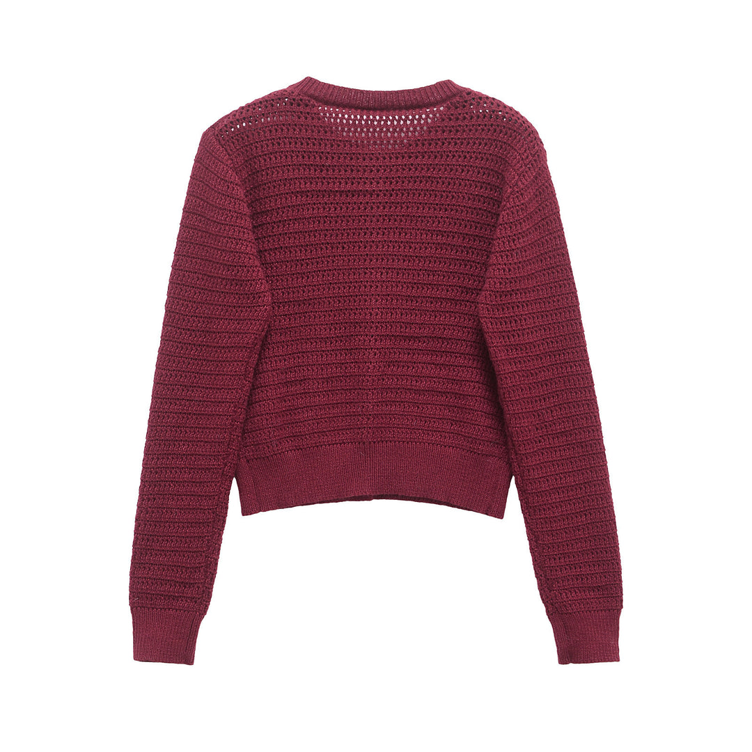 Femme Korte Knappet Strik Cardigan Stilla