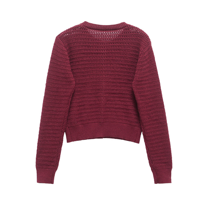 Femme Korte Knappet Strik Cardigan Stilla