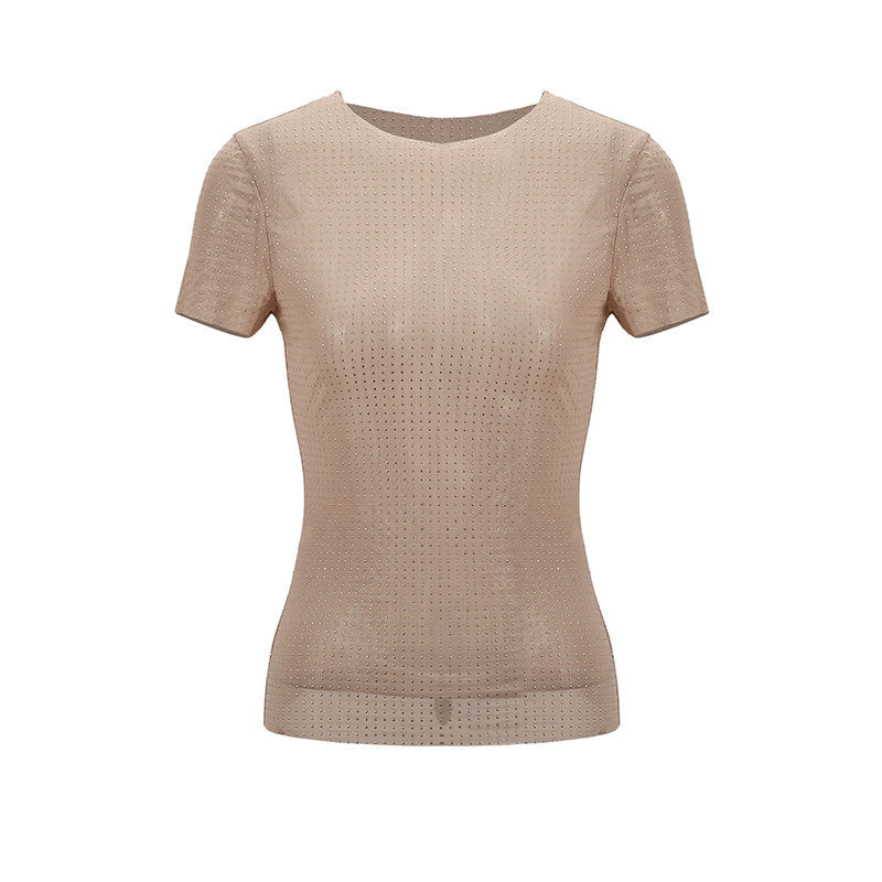 Dame Figurtilpasset T-shirt med struktureret design Skovae