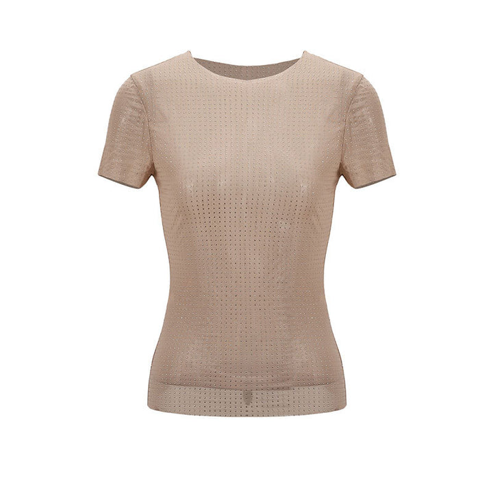 Dame Figurtilpasset T-shirt med struktureret design Skovae