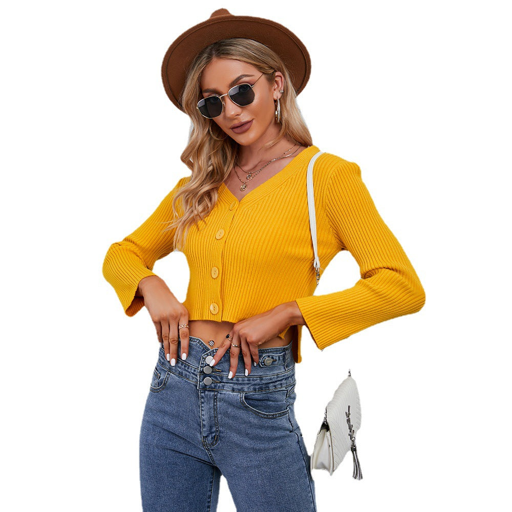 Kvindernes cropped cardigan med moderne knapdetaljer Stilla