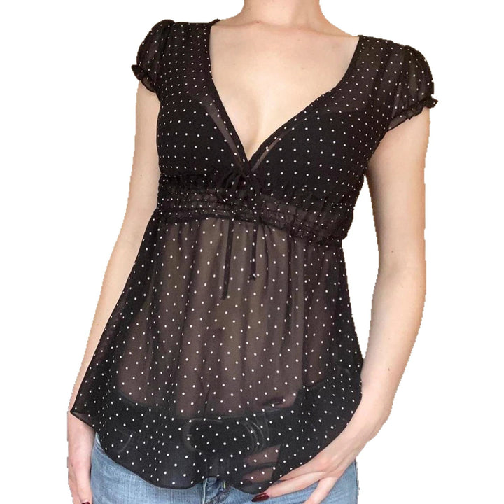 Damer Leges Polka-Dots Bluser med Rüschedetaljer Skovae