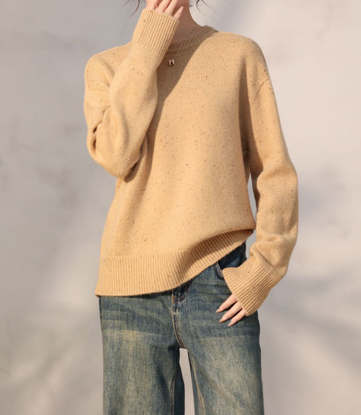 Femme Klassisk Strikpullover Stilla