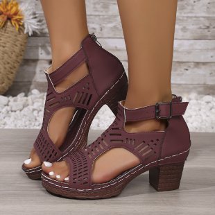 Dame Komfortable og stilfulde Riemchen-sandaler med elegante Cut-Out-detaljer Stilla