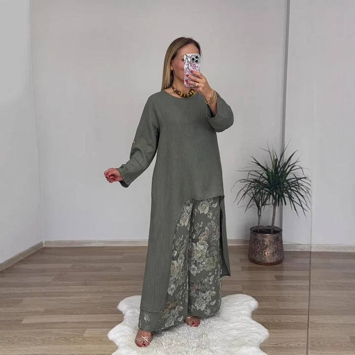 Dame afslappet tunika med asymmetrisk snit Stilla