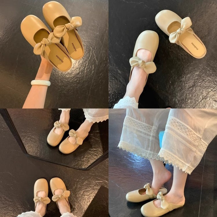 Dame Bue-Detail Slip-On Flade Sko Stilla