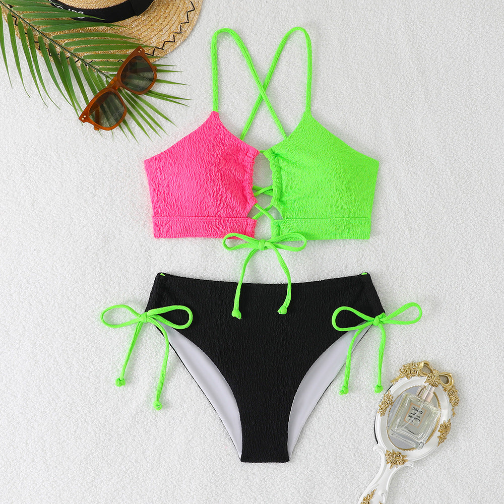 Dame bikini sæt med iøjnefaldende cut-out og justerbare stropper Stilla