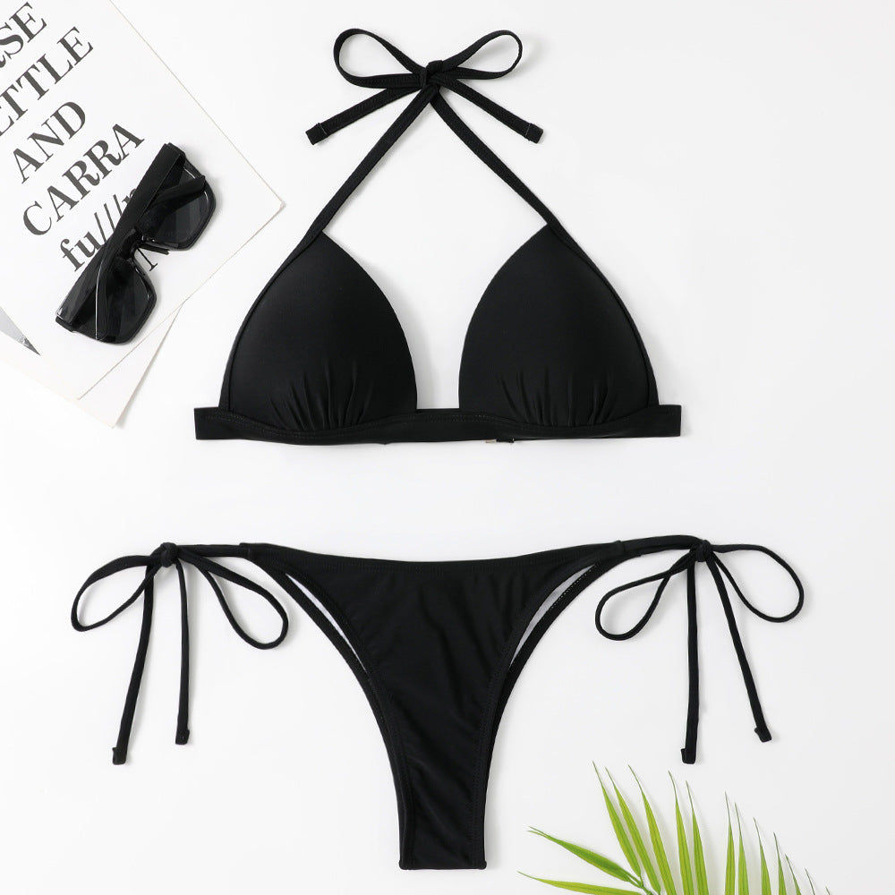 Dame Triangel-Bikini-Sæt med justerbare bånd og komfortabel pasform Stilla
