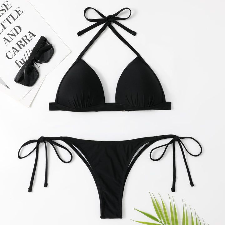 Dame Triangel-Bikini-Sæt med justerbare bånd og komfortabel pasform Stilla