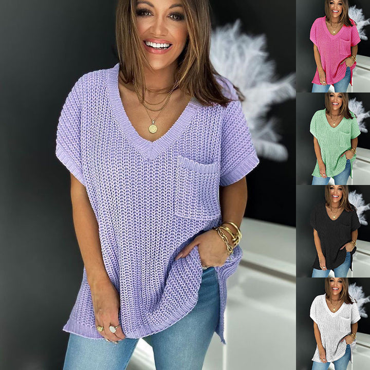 Dame Oversized Strikpullover Stilla