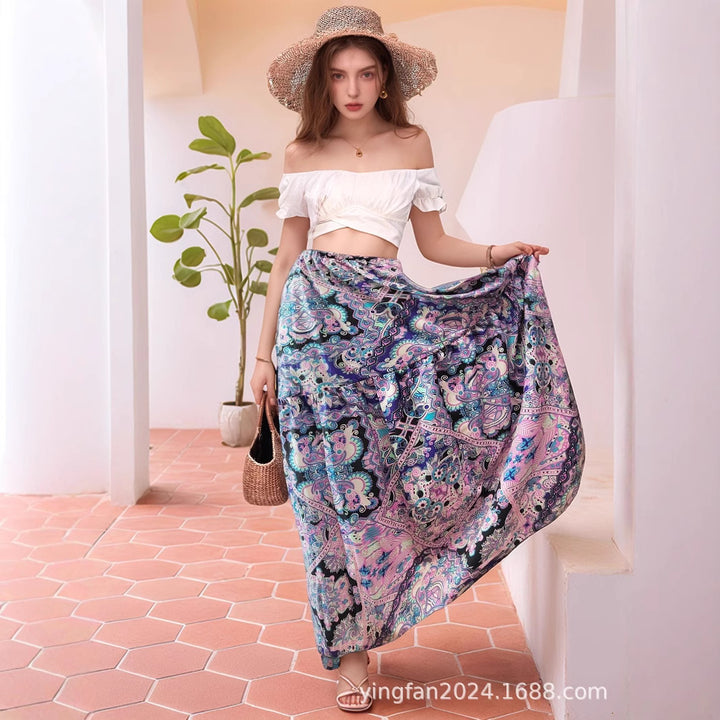 Kvinder Bohemian-stil Maxi-nederdel Stilla