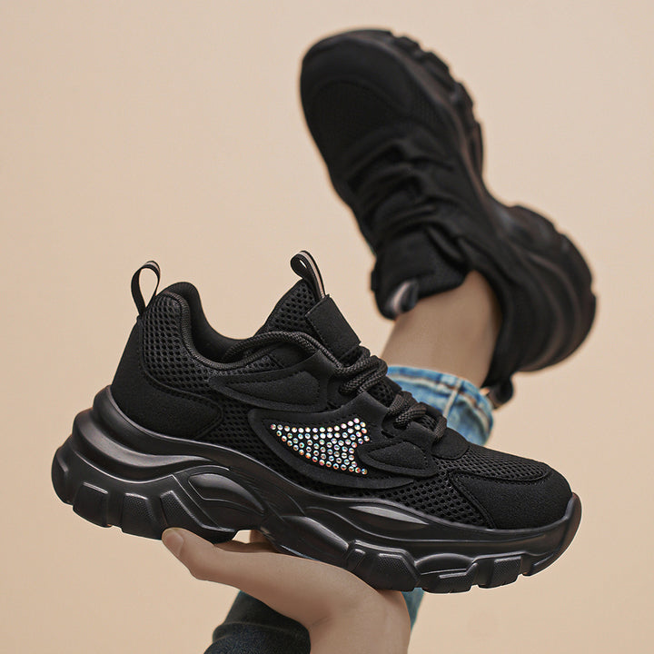 Dame Trendy Chunky Sneakers med glitrende accenter Stilla