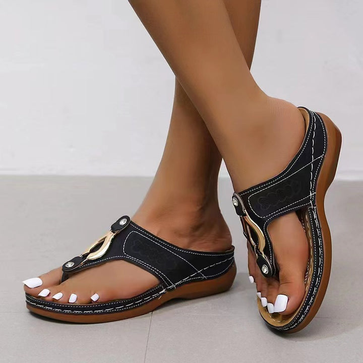 Dame flip-flops med elegant spænde og ergonomisk fodbund Stilla