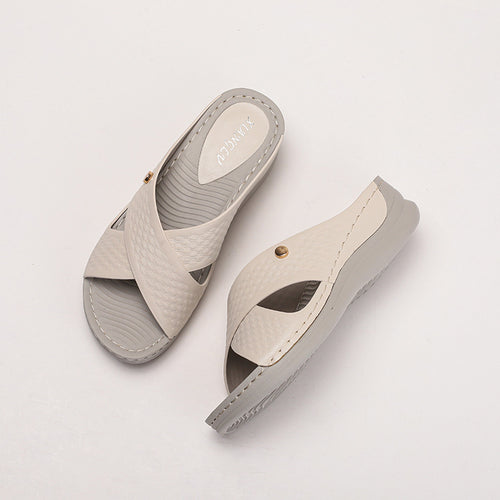 Dame komfort-sandaler med ergonomisk fodseng og moderigtig rem Stilla