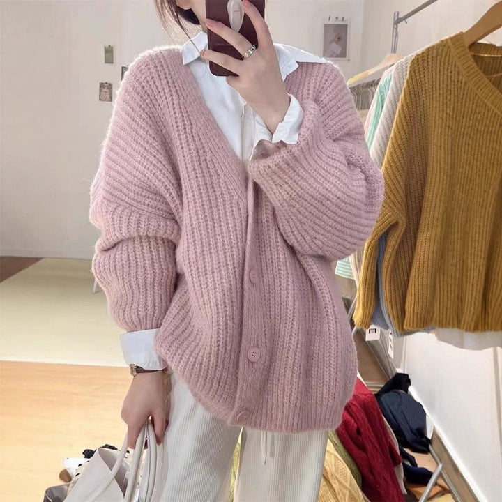 Kvinders hyggelige strikcardigan med oversized snit Stilla