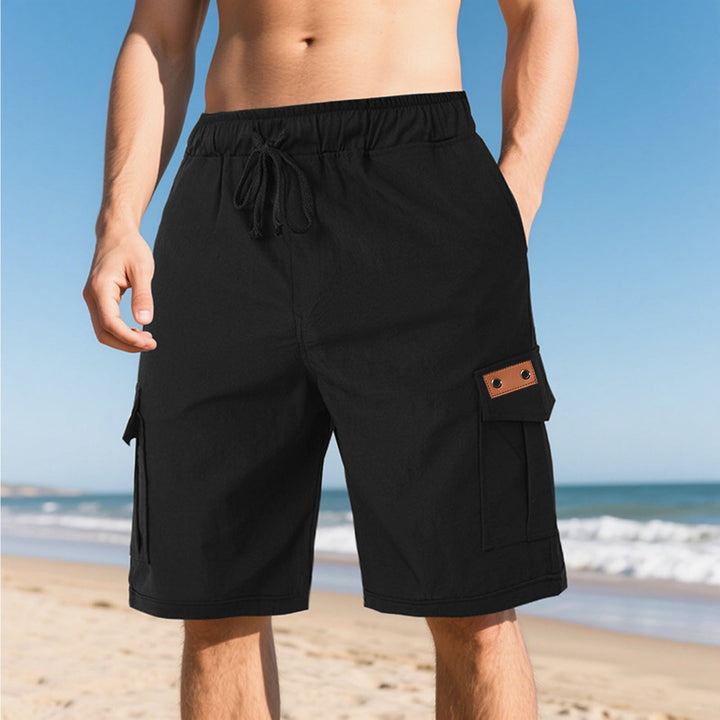 Herrer moderne Cargo-shorts med praktiske sidelommer og elastisk talje Stilla
