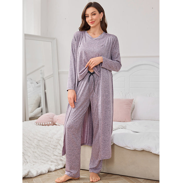 Dame loungewear-sæt med lang cardigan og komfortabel buks Stilla