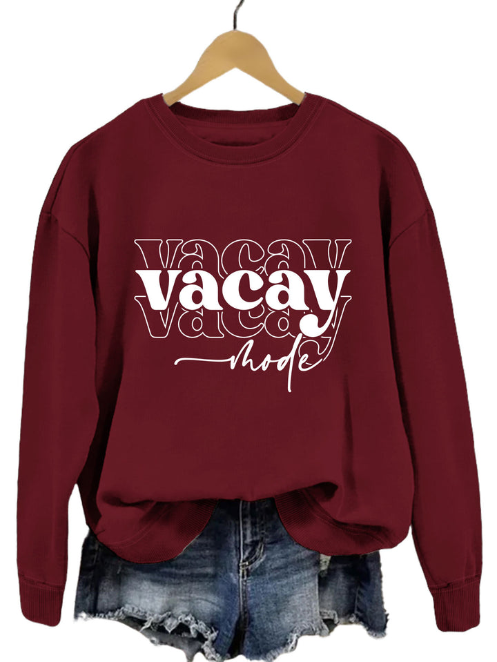 Kvinders sweatshirt med afslappet tekst og afslappet pasform Stilla