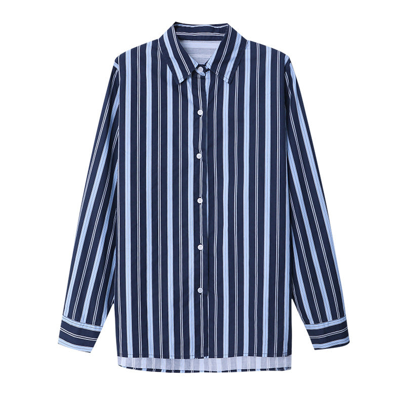 Kvinders klassiske bluse med stribet design og moderne snit Stilla