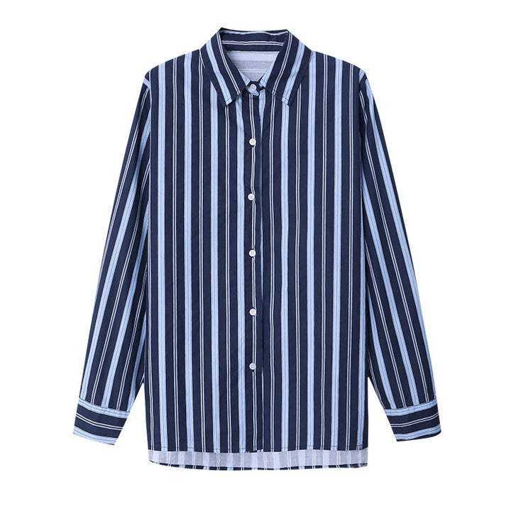 Kvinders klassiske bluse med stribet design og moderne snit Stilla