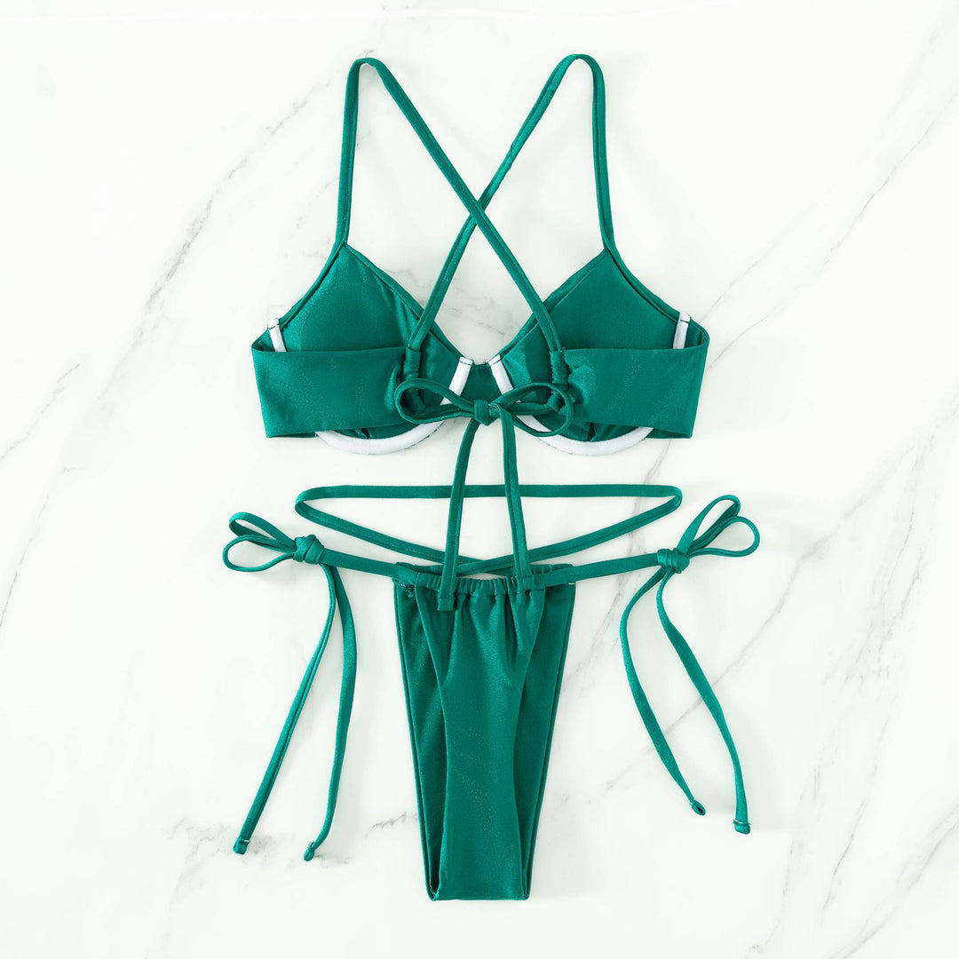 Dame Triangel-Bikini med innovativt bære system og figurskærende snit Skovae