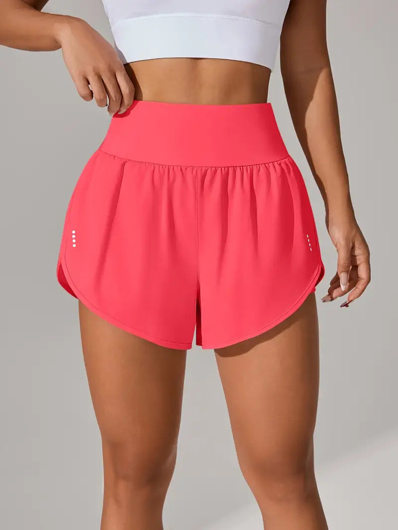Dame Sporty Løbe shorts med strækbart liv og åndbare mesh-indsæt Stilla