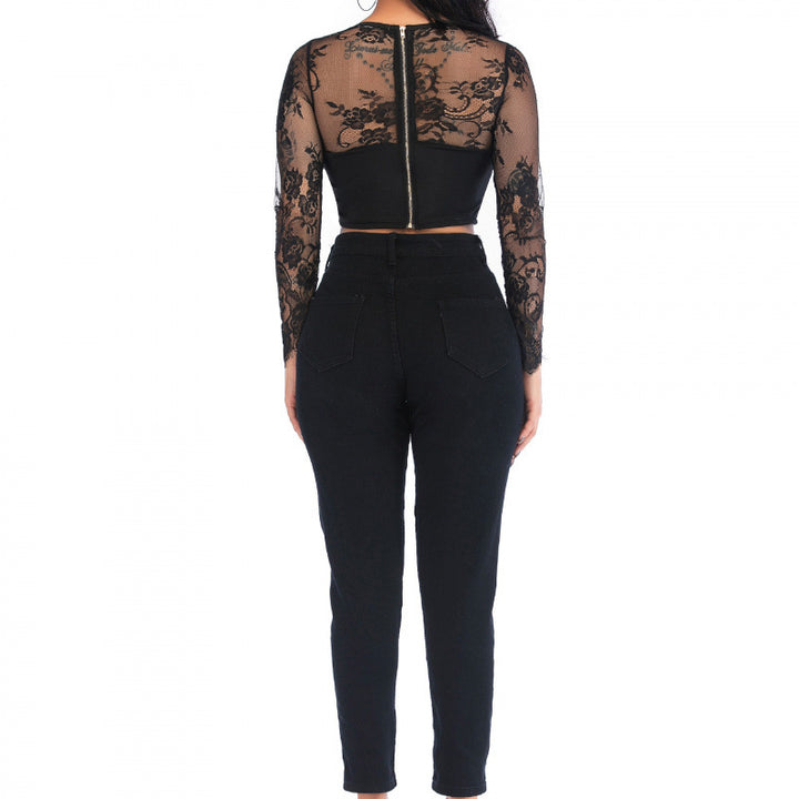 Femme Elegante Forkortede Spidsesleeve Bluse Stilla