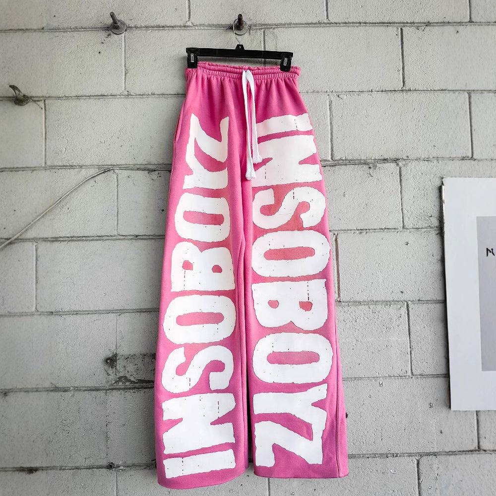 Kvindelige fritidbukser med trendy statements print Skovae
